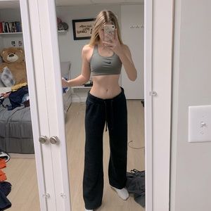Black Champion Wide Leg Sweatpants